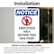 Signmission Employees Only Beyond Sign, Vinyl Decal, 7in W x 10in L, 2PK OS-2PACK-NS-D-710-V-11985 - alternate 2